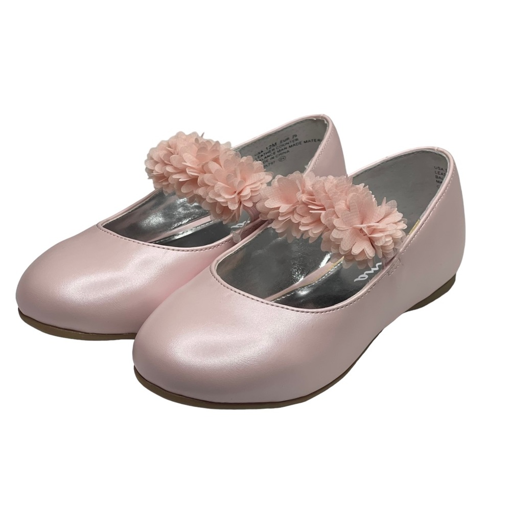 new Nina โ Flower Child Medina Embellished Ballet Flats โ Pearl Pink โ Girls 12 - Picture 8 of 16